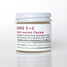 Load image into Gallery viewer, Rose-E + C Anti-Aging Cream - 1 oz Glass Jar - Now with EMU oil