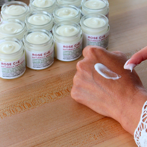 Rose C+E Anti-Aging Cream - 1 oz Glass Jar - Now with EMU oil