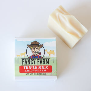 Farm Fresh Triple Milk Tallow Soap Bar - Limited Edition!