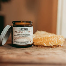Load image into Gallery viewer, Tallow + Honey Cream with Organic Vanilla Co2 Extract - 4oz Glass Jar