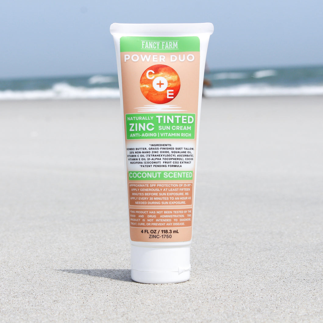 Power Duo C+E - Coconut Scented 4oz Tube (TINTED)