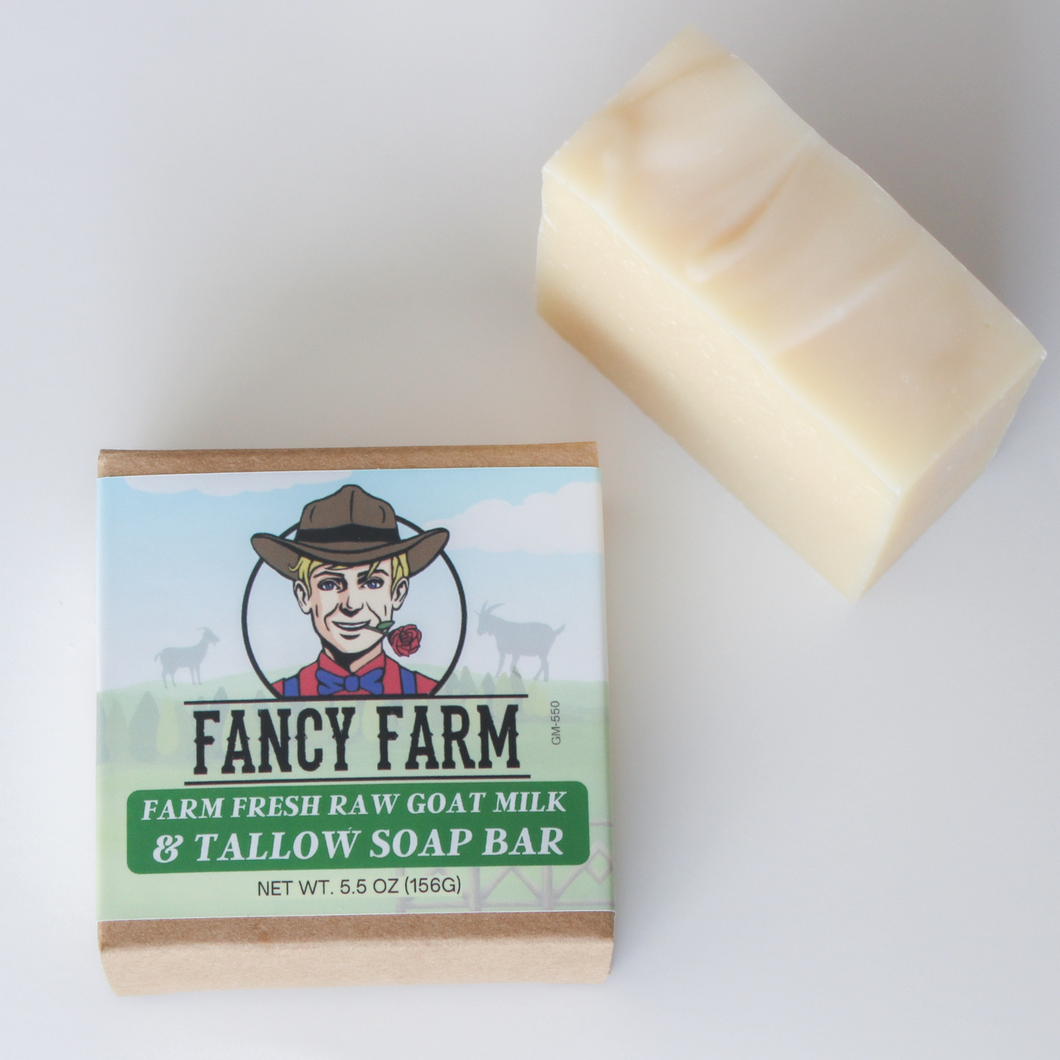 Farm Fresh Raw Goat Milk + Tallow Soap Bar