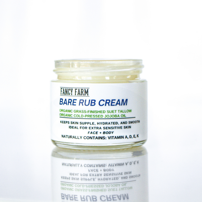 Bare Rub Body and Face Cream - 2 oz Glass Jar